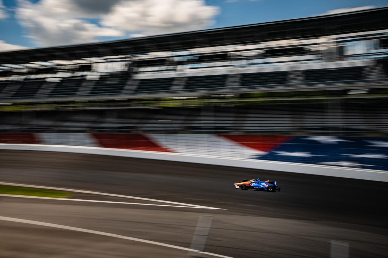 Scott Dixon on Pole Day for the Indianapolis 500 at the Indianapolis Motor Speedway Sunday, August 16, 2020 -- Photo by: Karl Zemlin