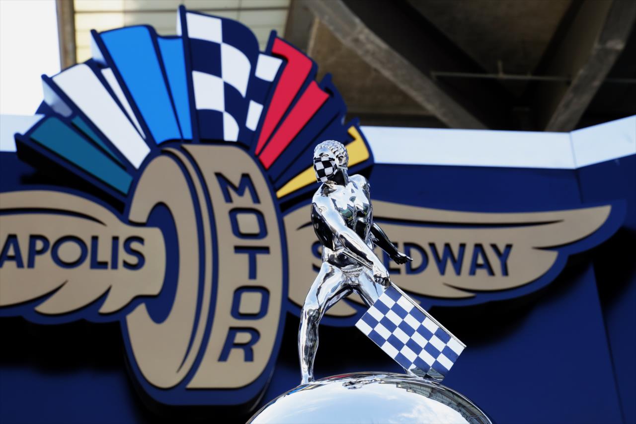 Borg Warner Trophy on Indianapolis 500 Miller Lite Carb Day at the Indianapolis Motor Speedway Friday, August 21, 2020 -- Photo by: Chris Jones