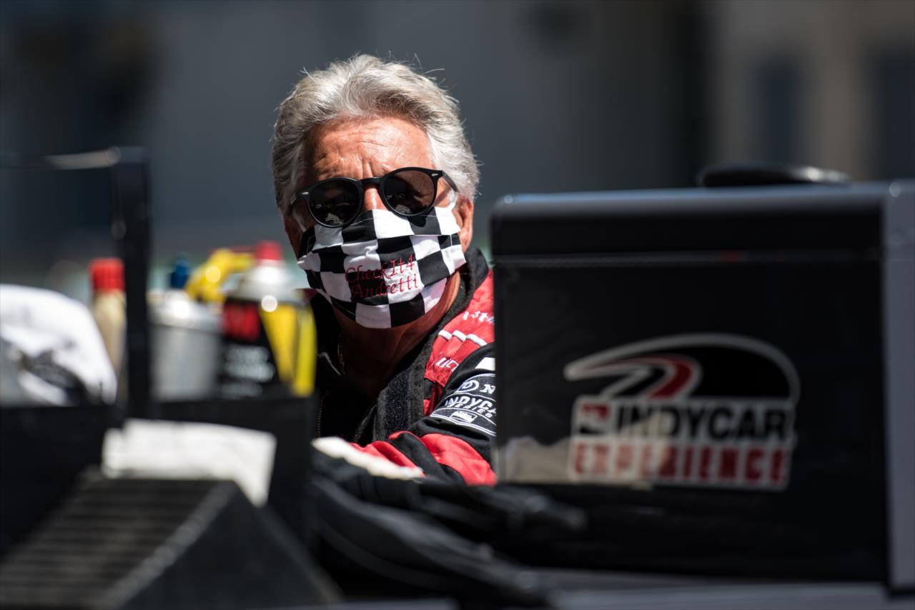 Mario Andretti during Indianapolis 500 Miller Lite Carb Day at the Indianapolis Motor Speedway Friday, August 21, 2020 -- Photo by: James  Black