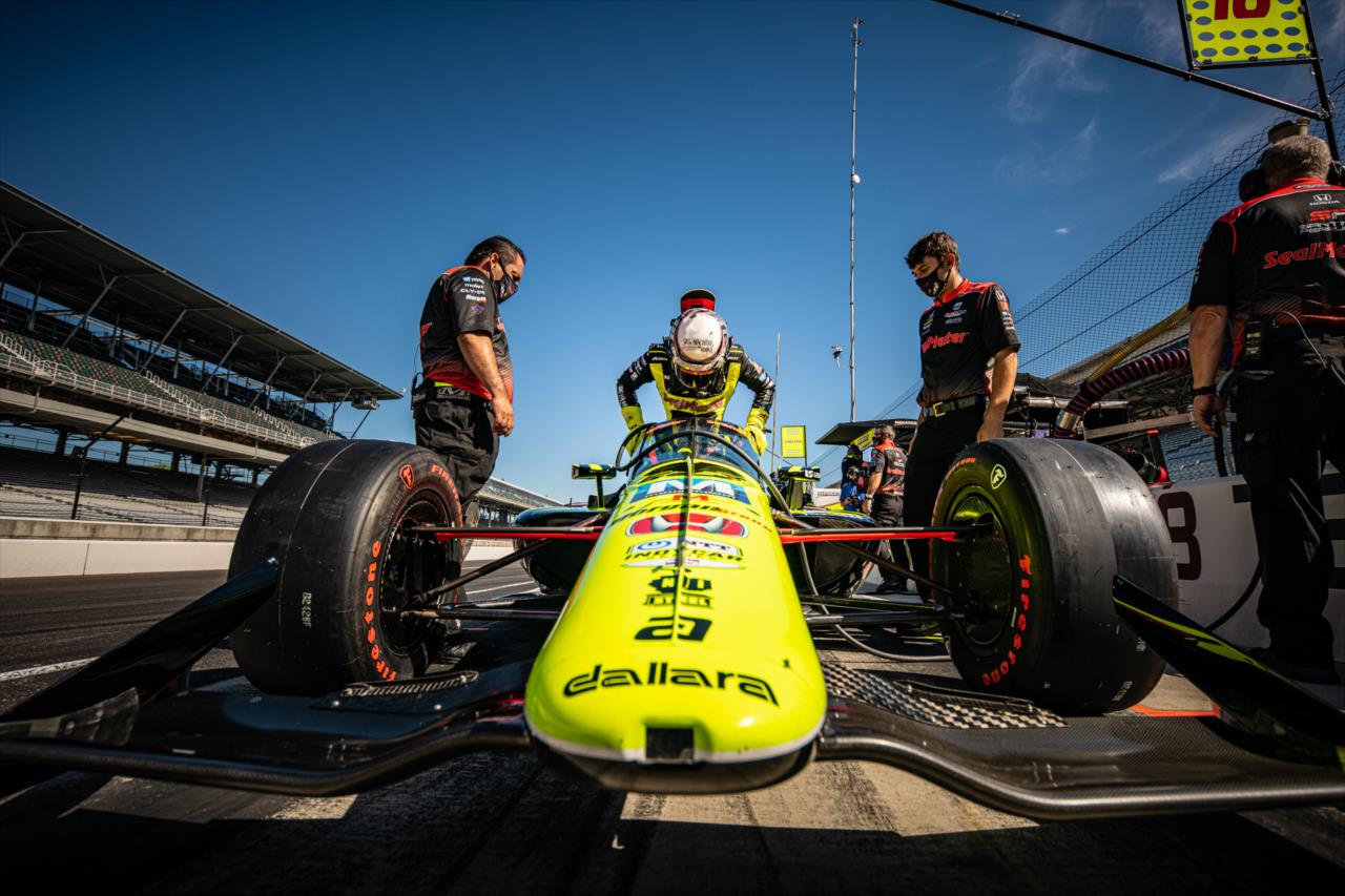 Santino Ferrucci during Indianapolis 500 Miller Lite Carb Day at the Indianapolis Motor Speedway Friday, August 21, 2020 -- Photo by: Karl Zemlin