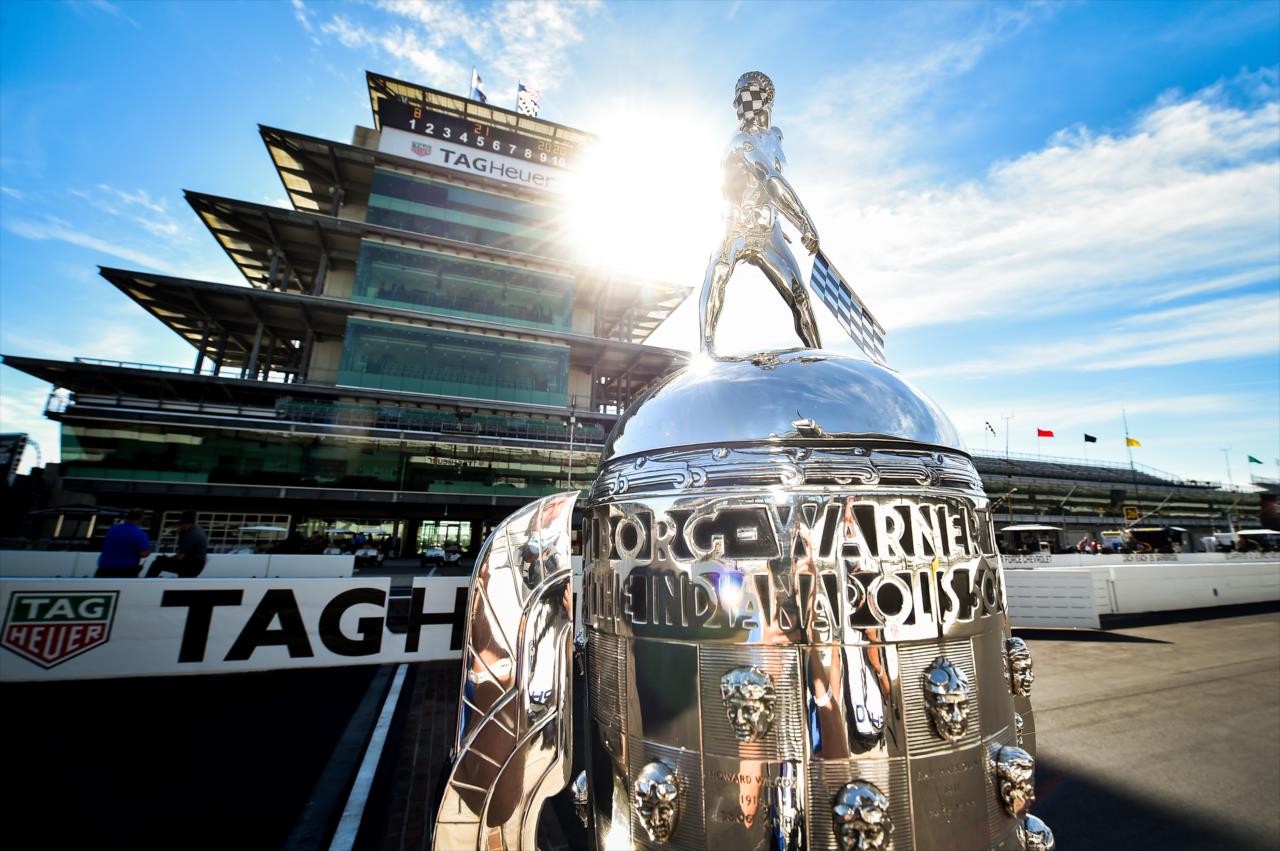 Borg-Warner Trophy during Indianapolis 500 Miller Lite Carb Day at the Indianapolis Motor Speedway Friday, August 21, 2020 -- Photo by: Chris Owens