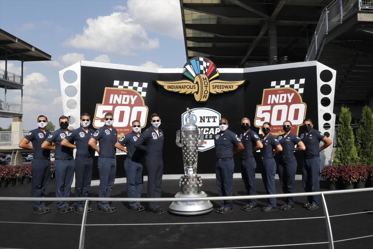 USAF Thunderbird team at the 104th Running of the Indianapolis 500 presented by Gainbridge at the Indianapolis Motor Speedway Sunday, August 23, 2020 -- Photo by: Chris Jones