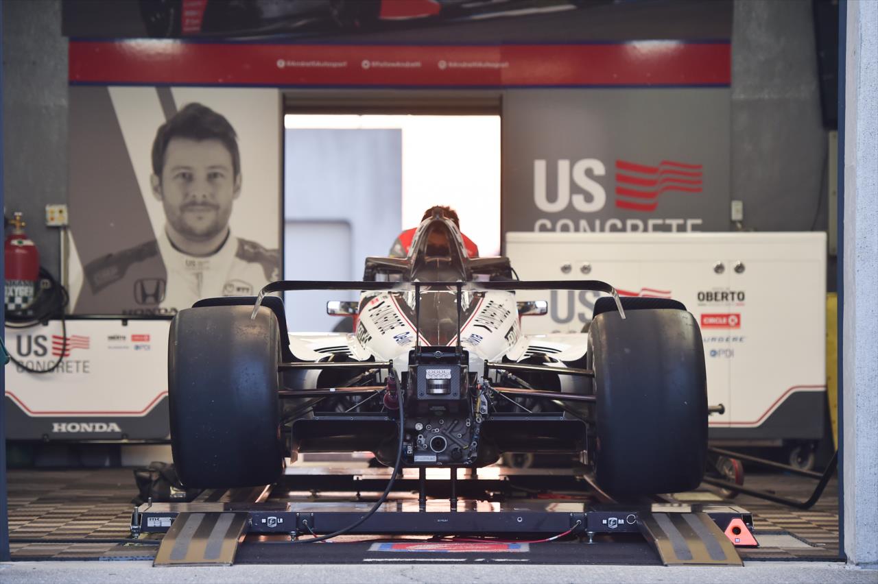 Marco Andretti's car prior to the 104th Running of the Indianapolis 500 presented by Gainbridge at the Indianapolis Motor Speedway Sunday, August 23, 2020 -- Photo by: Chris Owens