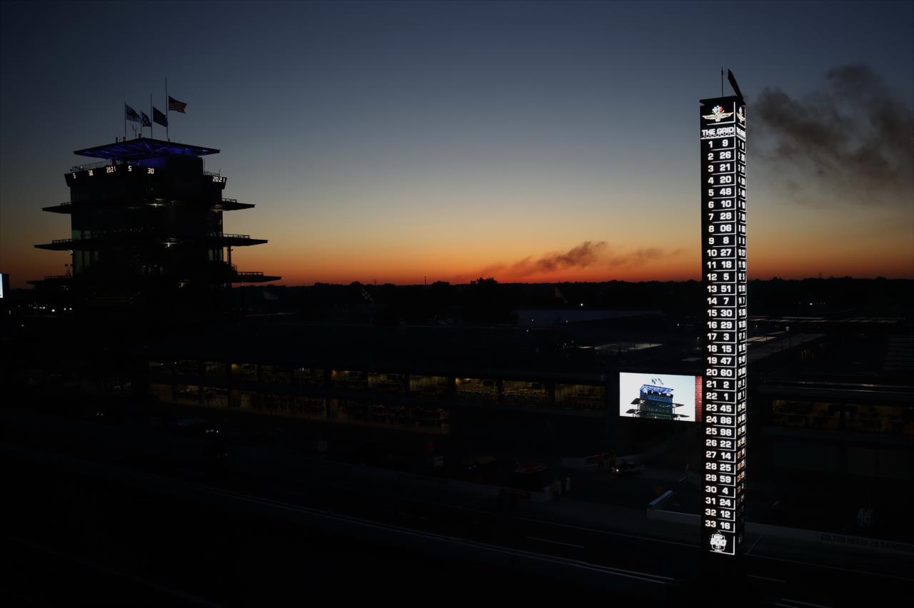 Race Day Sunrise - 105th Running of the Indianapolis 500 presented by Gainbridge -- Photo by: Chris Jones