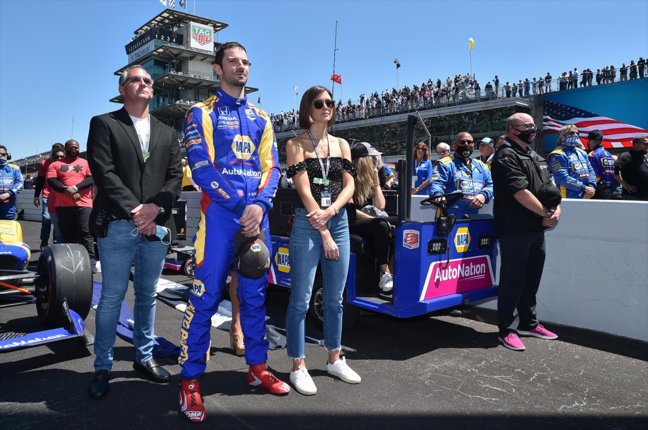 Alexander Rossi and Kelly Mossop - 105th Running of the Indianapolis 500 presented by Gainbridge -- Photo by: Chris Owens