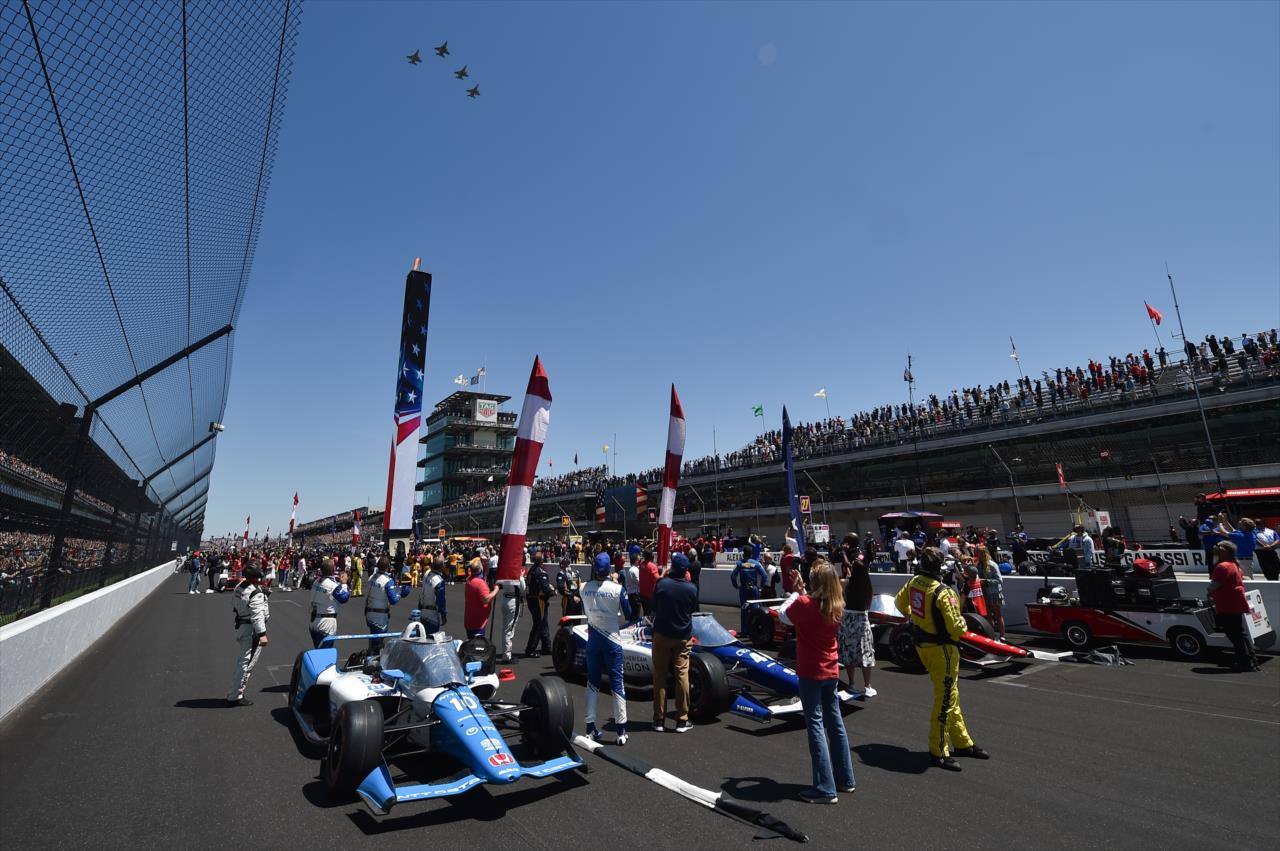 Pre-Race Flyover - 105th Running of the Indianapolis 500 presented by Gainbridge -- Photo by: Chris Owens
