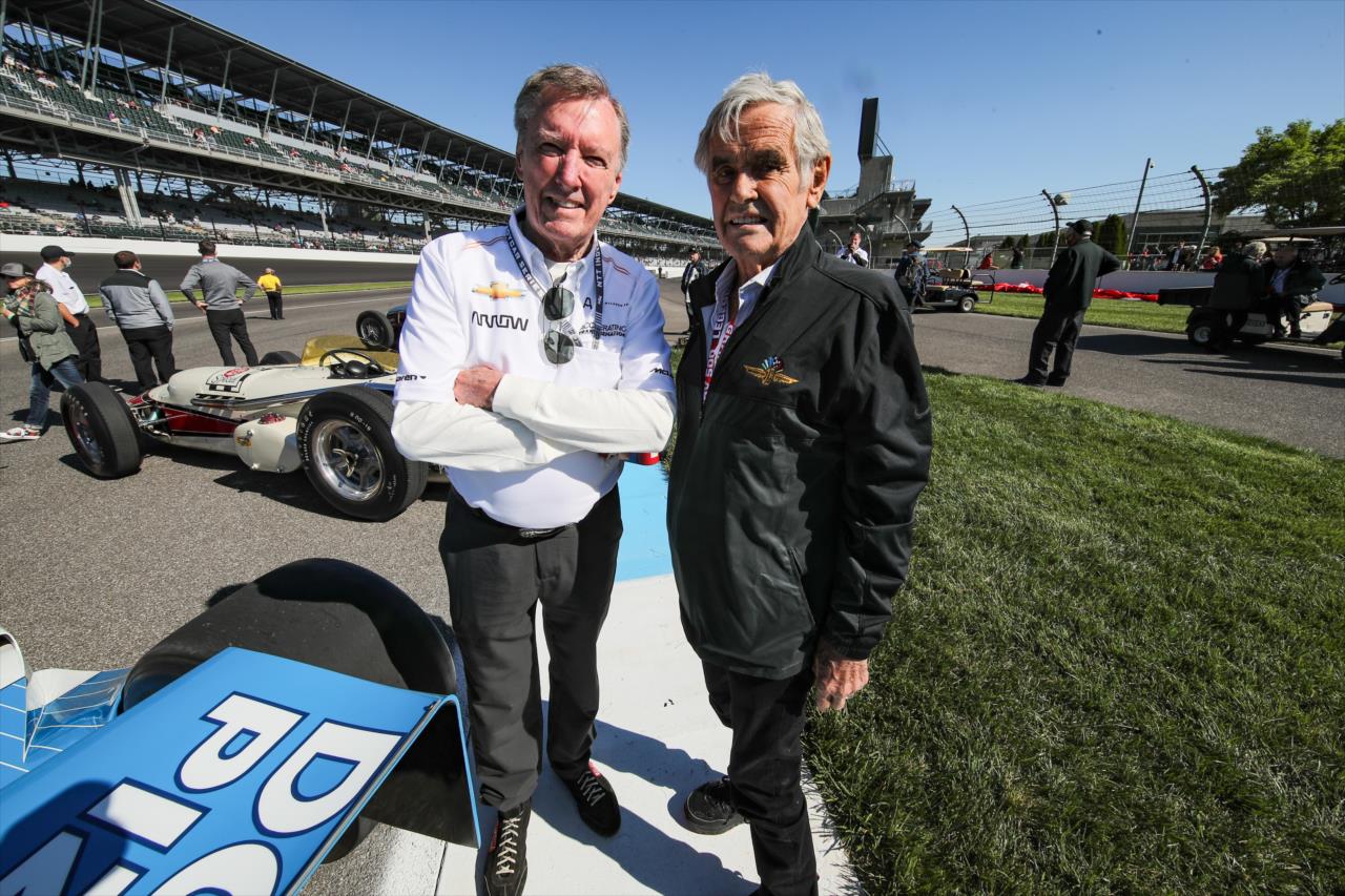 Johnny Rutherford and Al Unser Sr. - 105th Running of the Indianapolis 500 presented by Gainbridge -- Photo by: Joe Skibinski