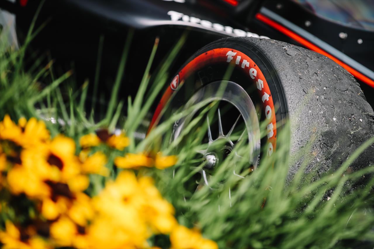 Will Power's Firestone tire - Big Machine Spiked Coolers Grand Prix -- Photo by: Joe Skibinski