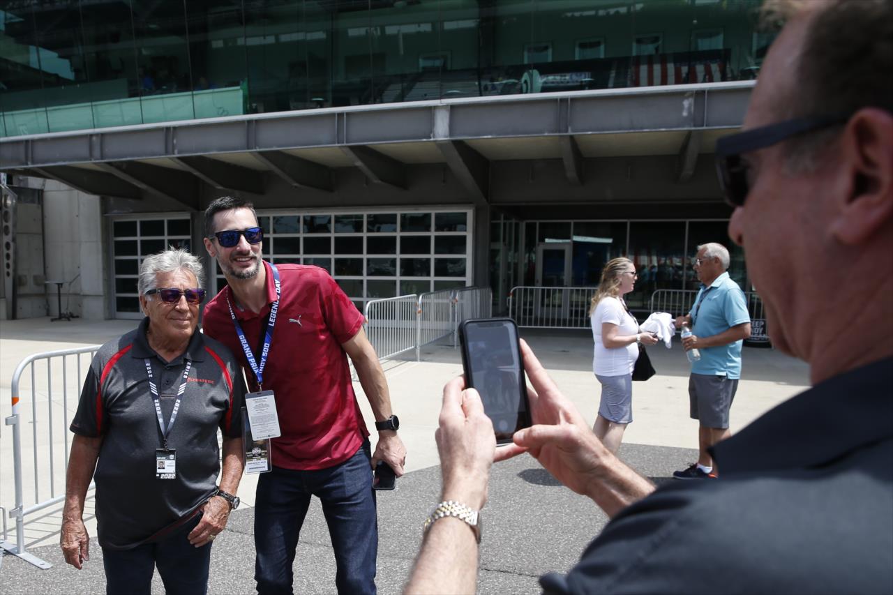 Mario Andretti and Fan - Indianapolis 500 Practice - By: Chris Jones -- Photo by: Chris Jones