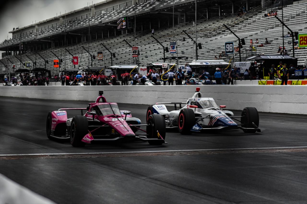 Simon Pagenaud and JR Hildebrand - Indianapolis 500 Practice - By: James Black -- Photo by: James  Black