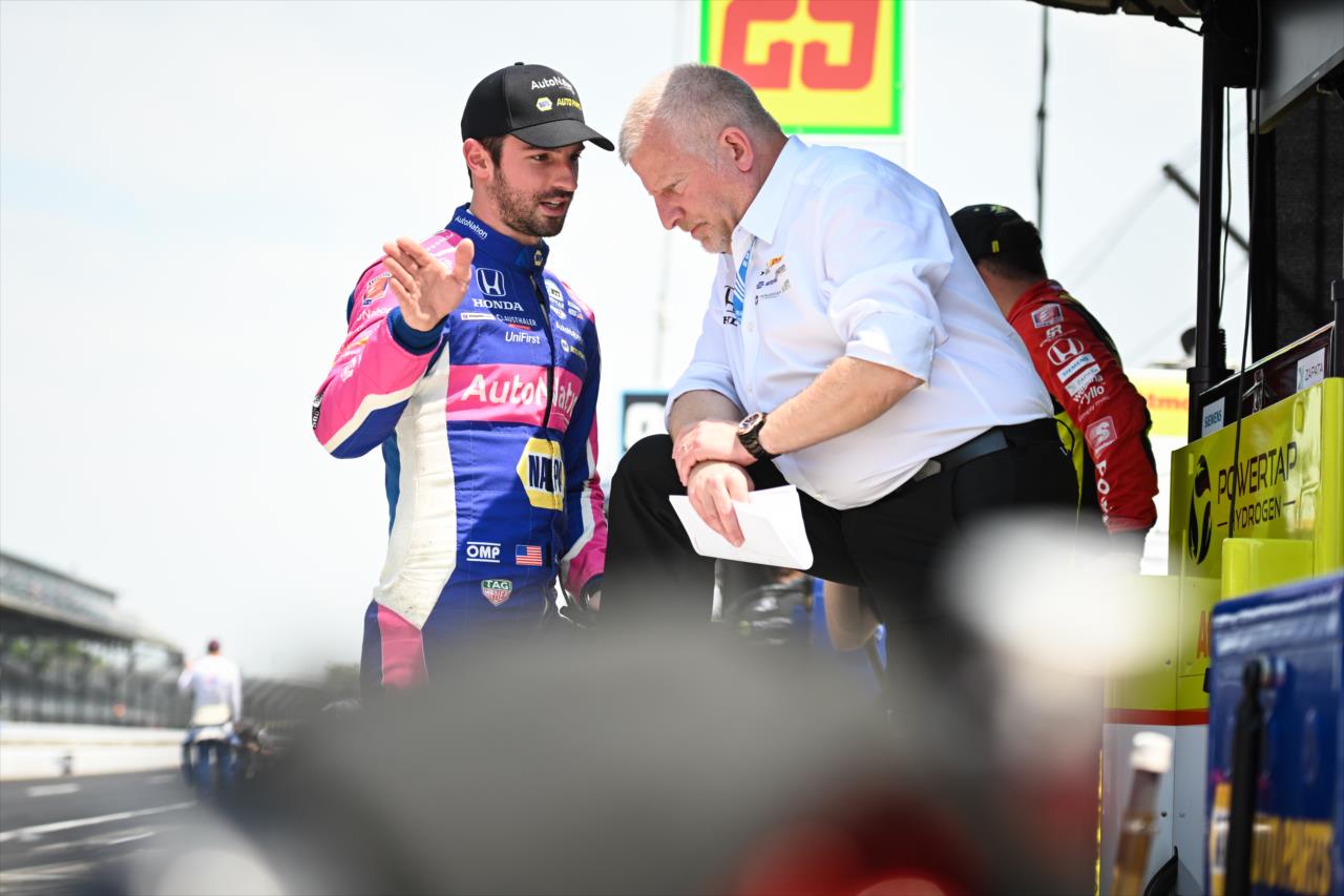 Alexander Rossi and Rob Edwards - Indianapolis 500 Practice - By: James Black -- Photo by: James  Black