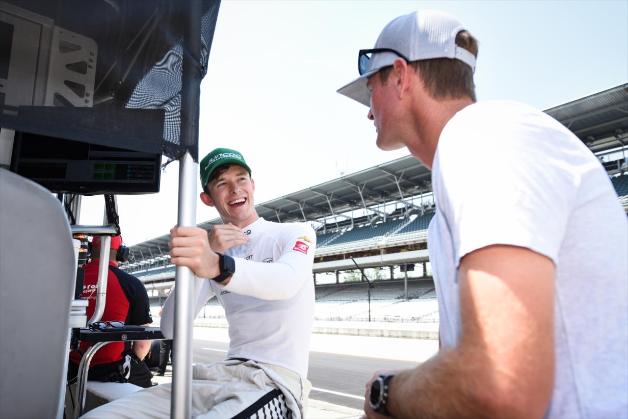 Callum Ilott and RyuanHunter-Reay - Indianapolis 500 Practice - By: James Black -- Photo by: James  Black