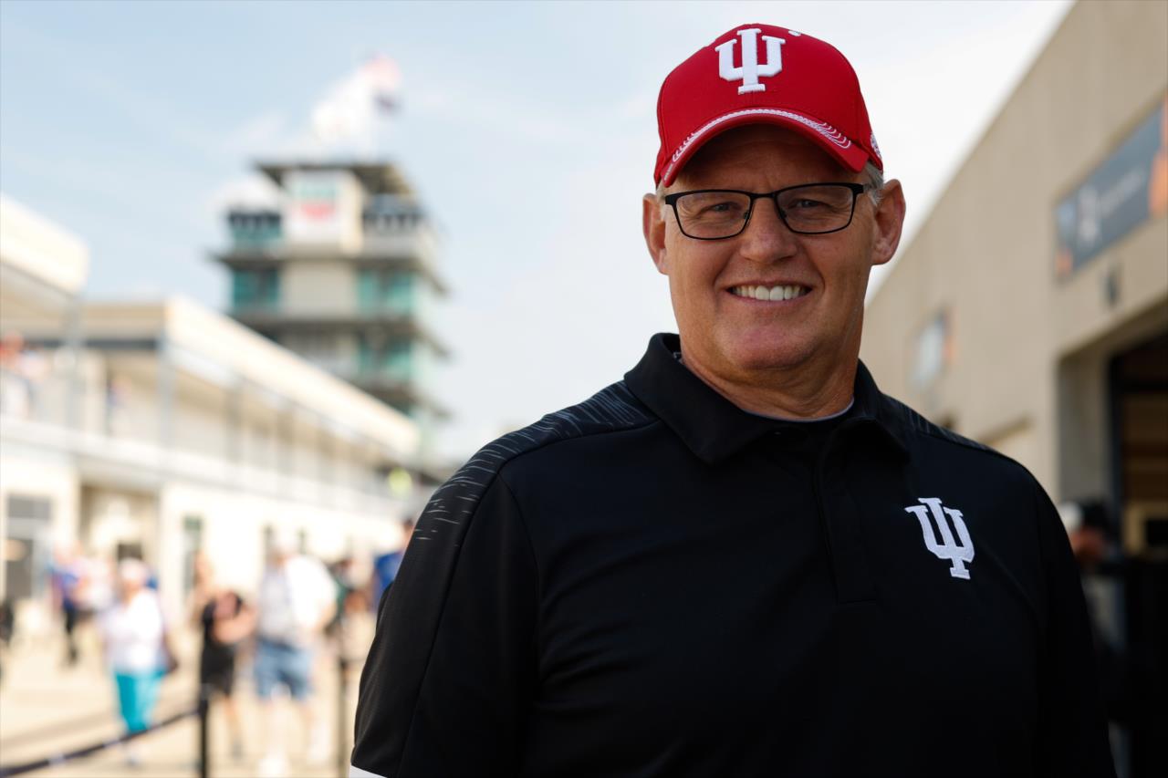 Tom Allen - Indiana University Football Coach - Indianapolis 500 Practice - By: Joe Skibinski  -- Photo by: Joe Skibinski