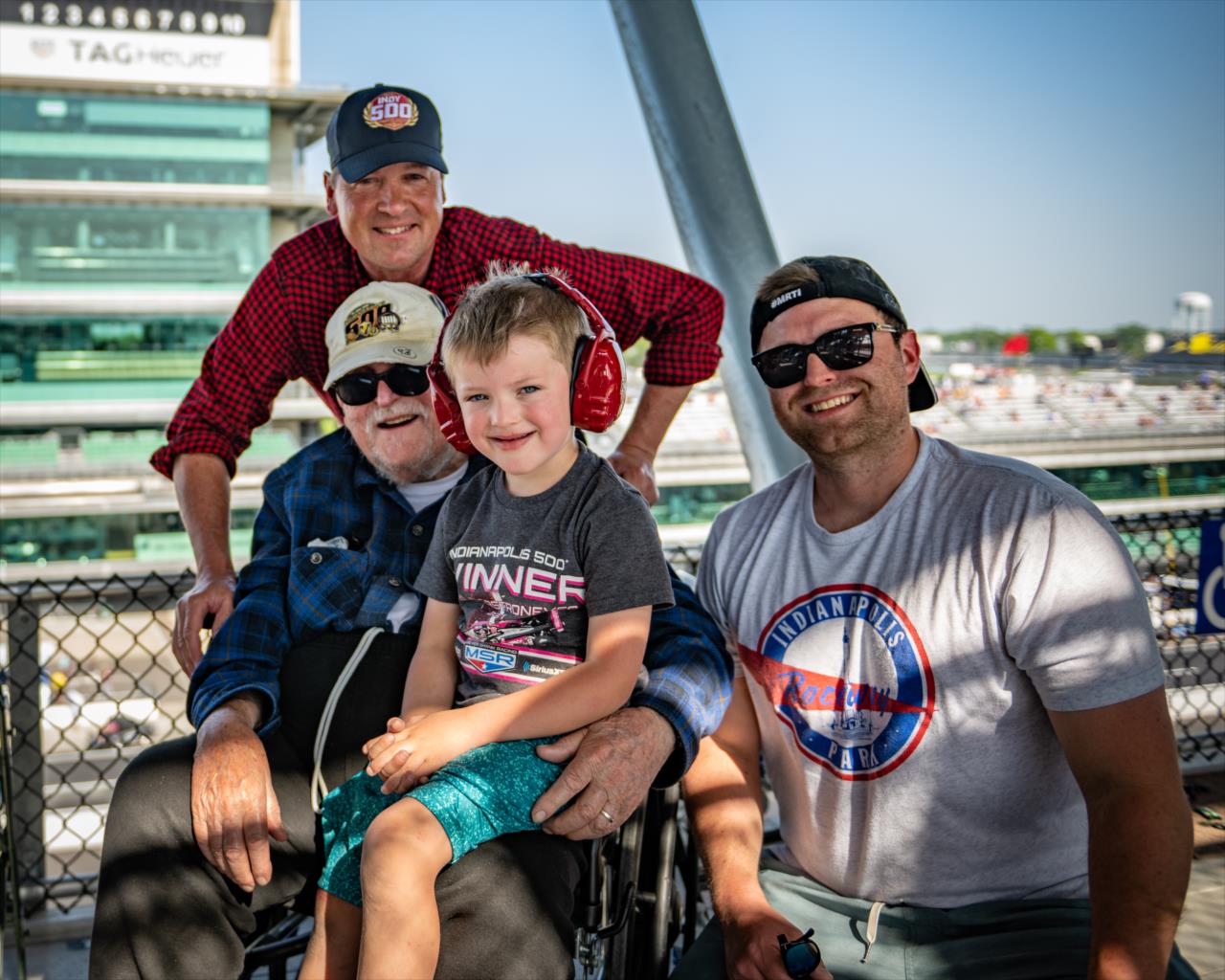 Four generations of race fans - Indianapolis 500 Practice - By: Karl Zemlin -- Photo by: Karl Zemlin
