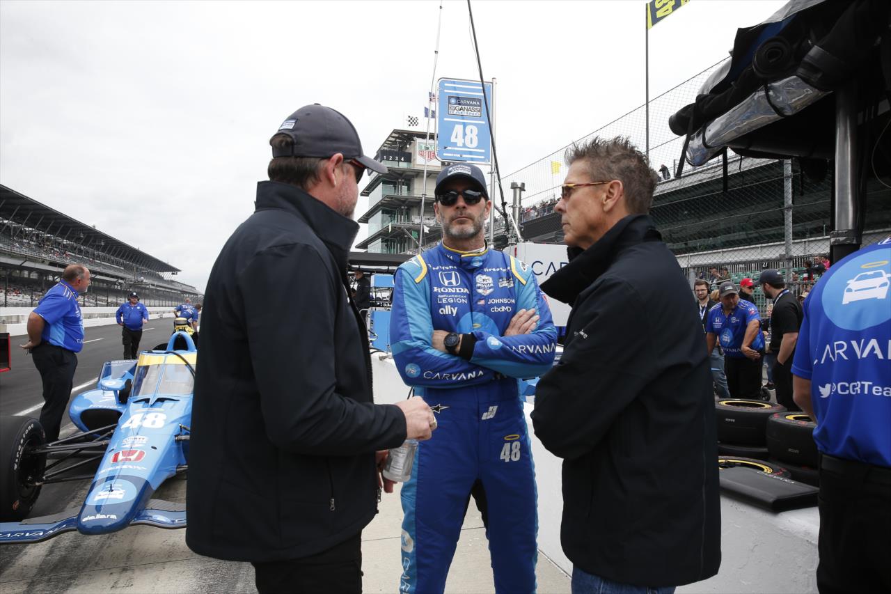 Jimmie Johnson and Scot Pruett - PPG Presents Armed Forces Qualifying - By: Chris Jones -- Photo by: Chris Jones