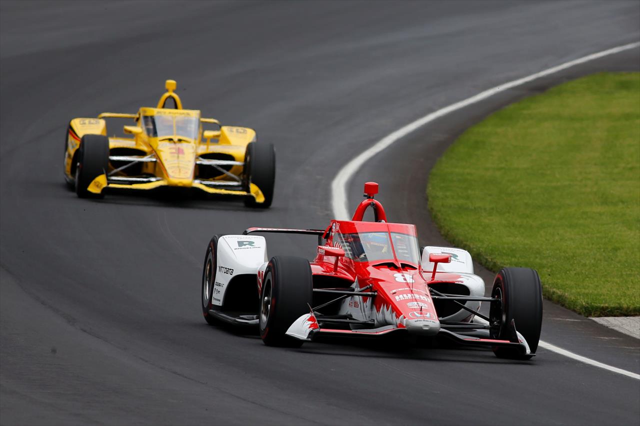 Marcus Ericsson and Scott McLaughlin - Miller Light Carb Day - By: Paul Hurley -- Photo by: Paul Hurley