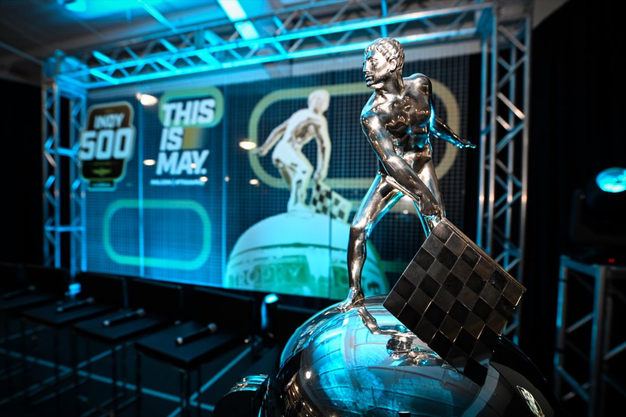 Borg-Warner Trophy at Indy 500 - 100 Days Out Fan Party - By: James Black -- Photo by: James  Black