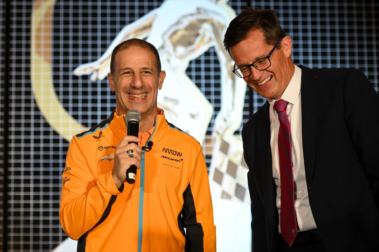 Tony Kanaan and Doug Boles at Indy 500 - 100 Days Out Fan Party - By: James Black -- Photo by: James  Black