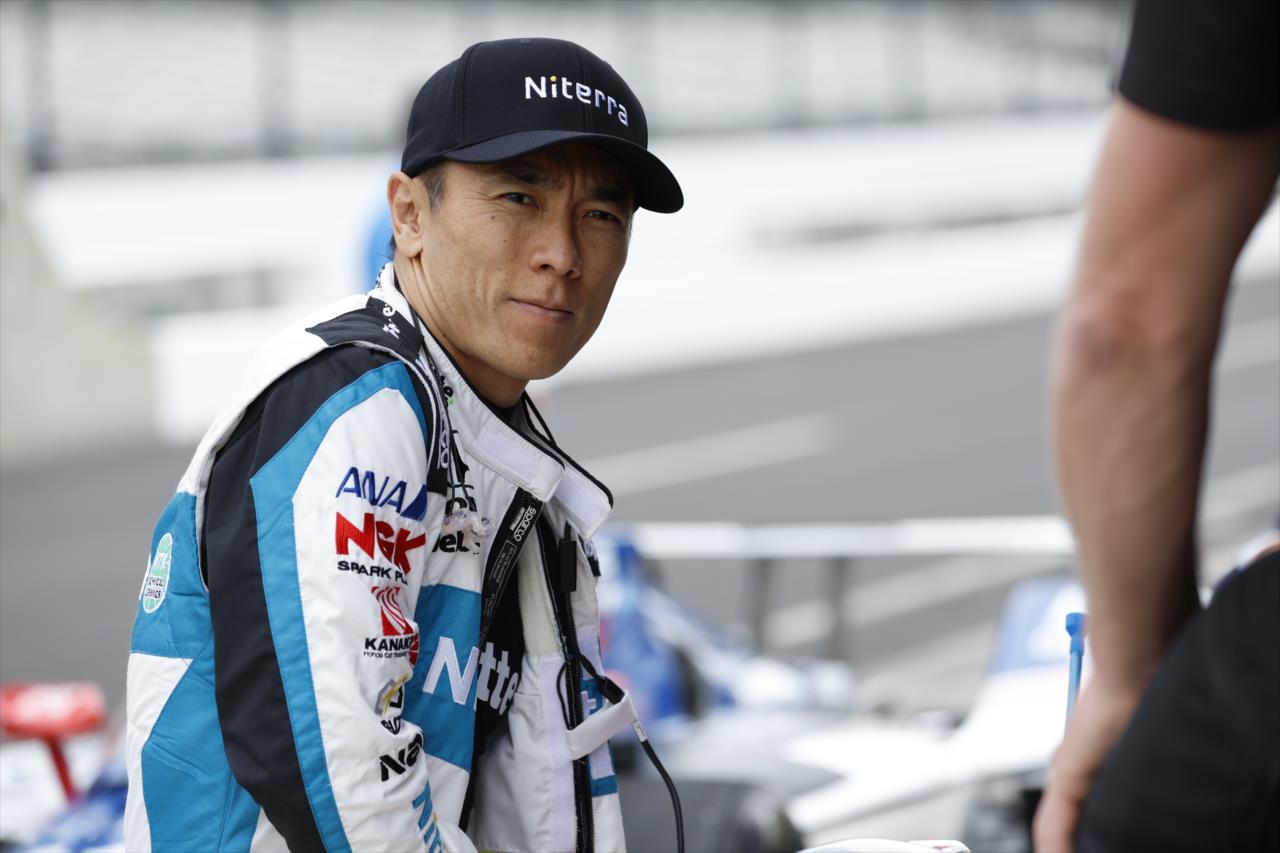Two-time Indianapolis 500 winner Takuma Sato on pit road. - Indianapolis 500 Open Test - By: Chris Jones -- Photo by: Chris Jones