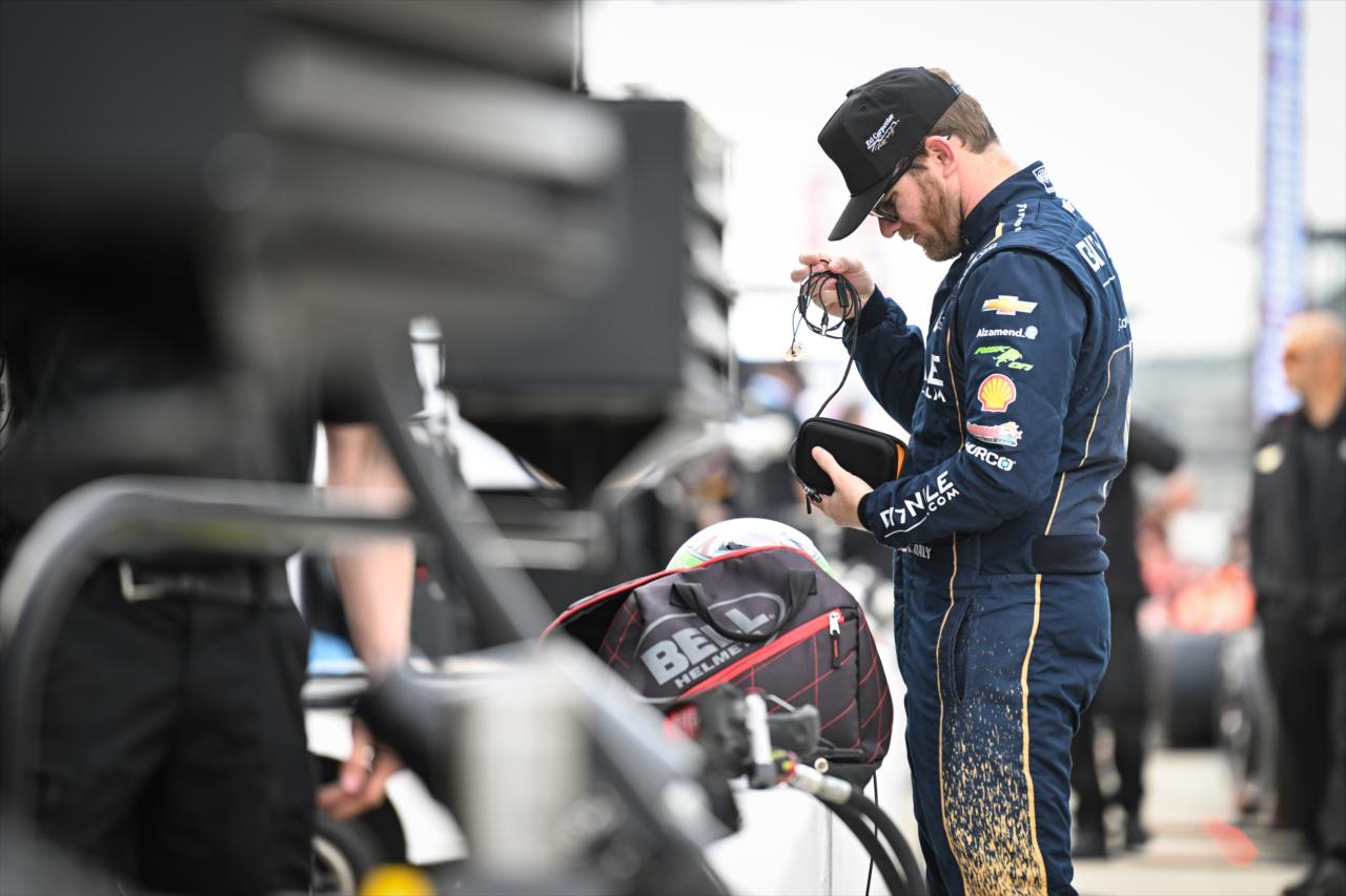 Conor Daly prepares to take part in testing. - Indianapolis 500 Open Test - By: James Black -- Photo by: James  Black