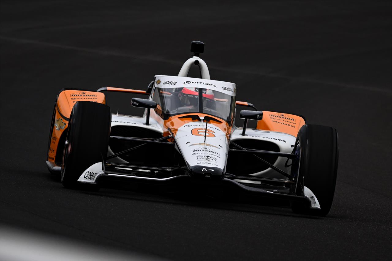 Felix Rosenqvist on track in testing. - Indianapolis 500 Open Test - By: James Black -- Photo by: James  Black