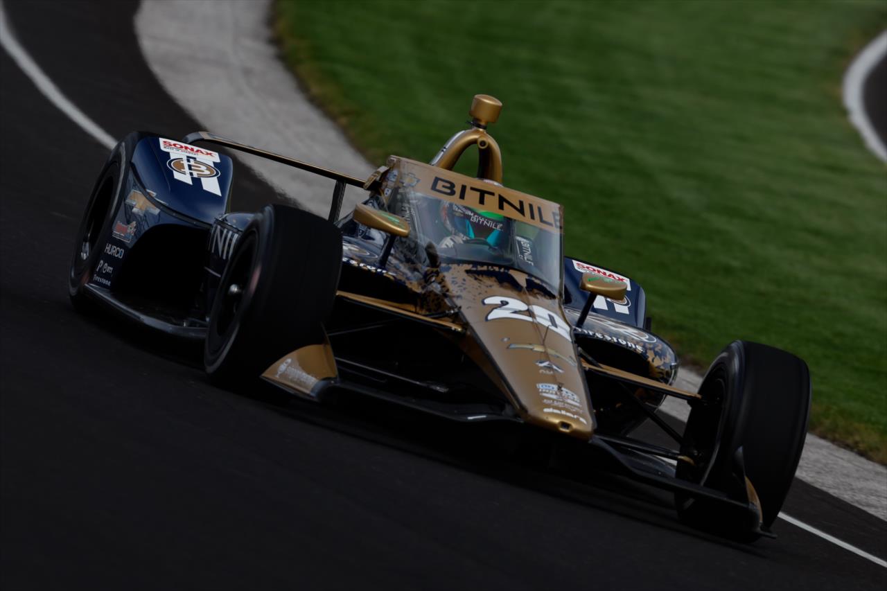 Conor Daly on track at Indianapolis. - Indianapolis 500 Open Test - By: Joe Skibinski -- Photo by: Joe Skibinski