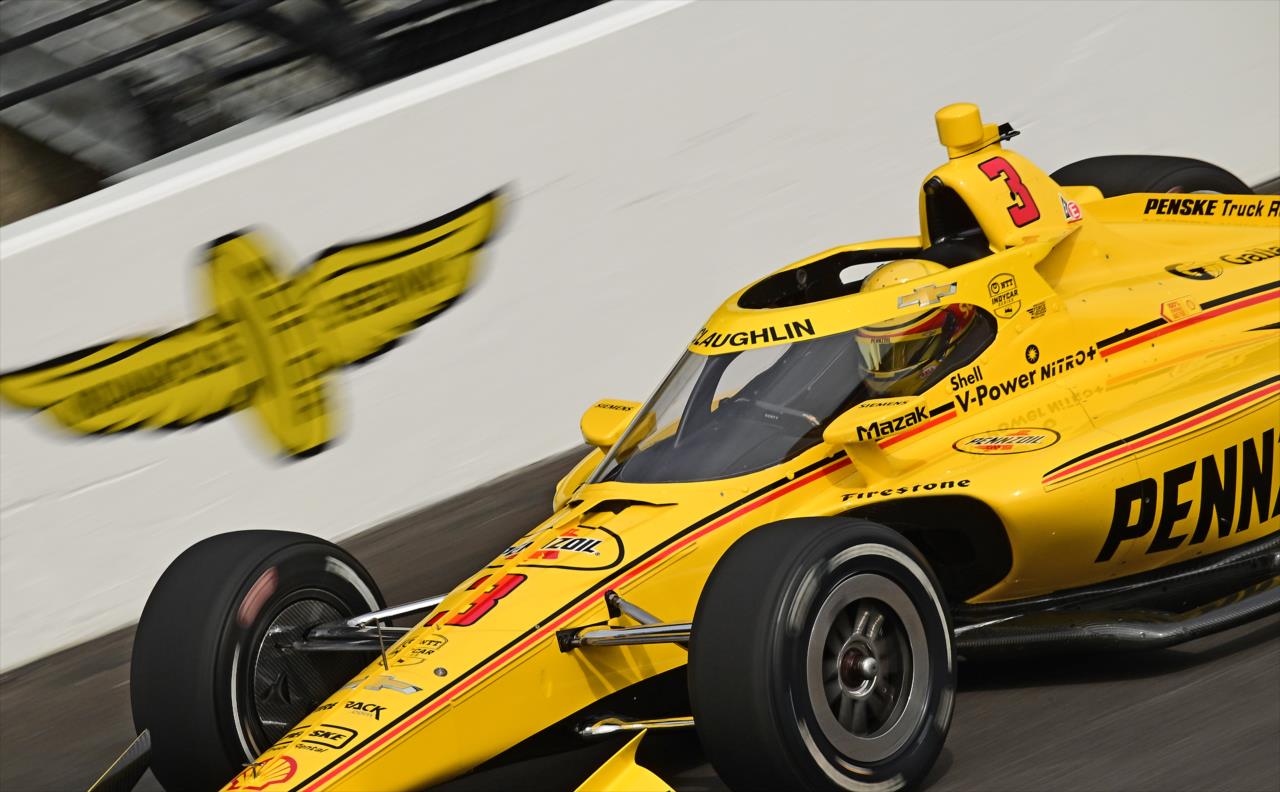 Scott McLaughlin on track in April testing. - Indianapolis 500 Open Test - By: Walt Kuhn -- Photo by: Walt Kuhn