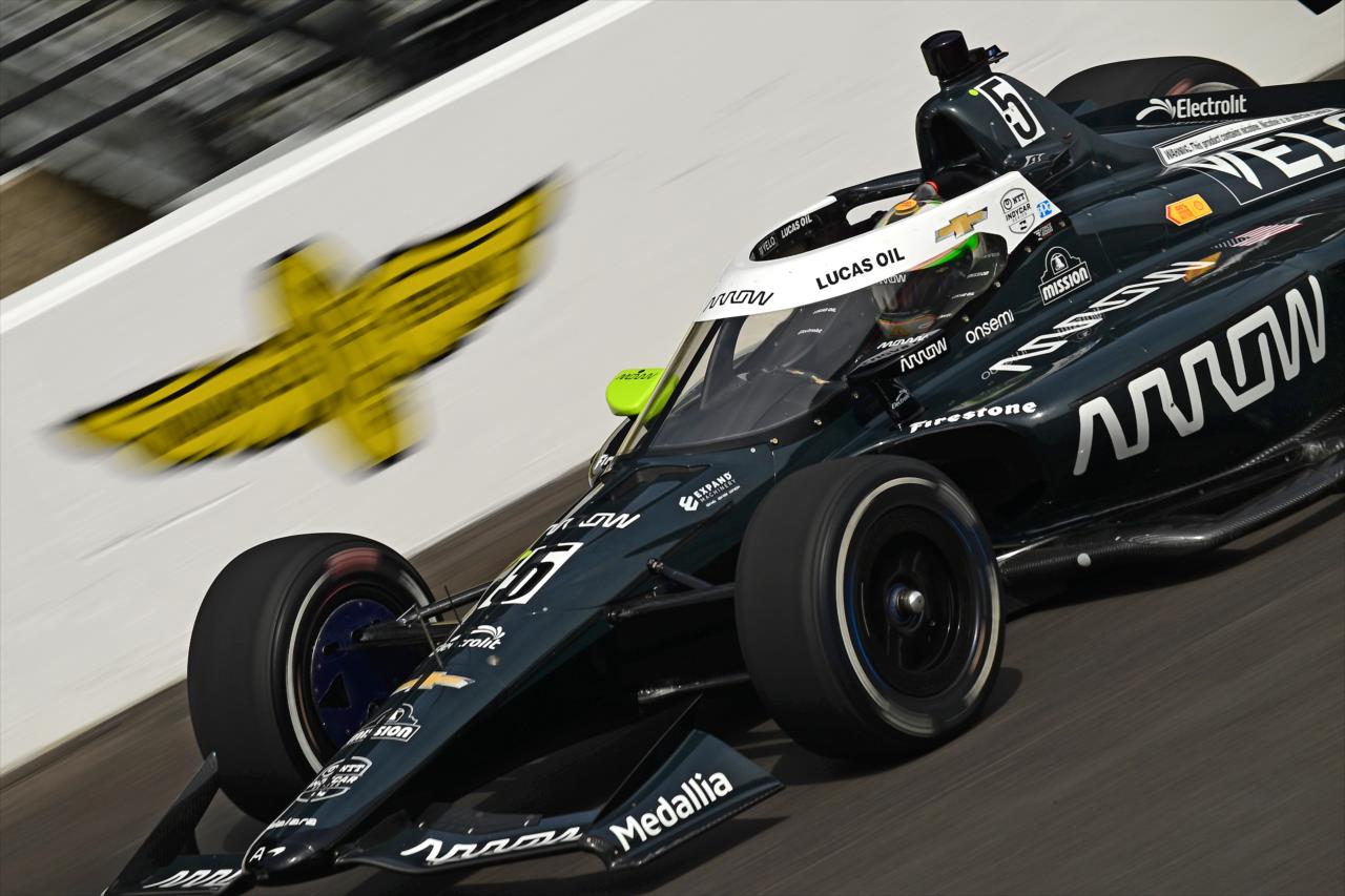 Pato O'Ward on track at Indianapolis. - Indianapolis 500 Open Test - By: Walt Kuhn -- Photo by: Walt Kuhn