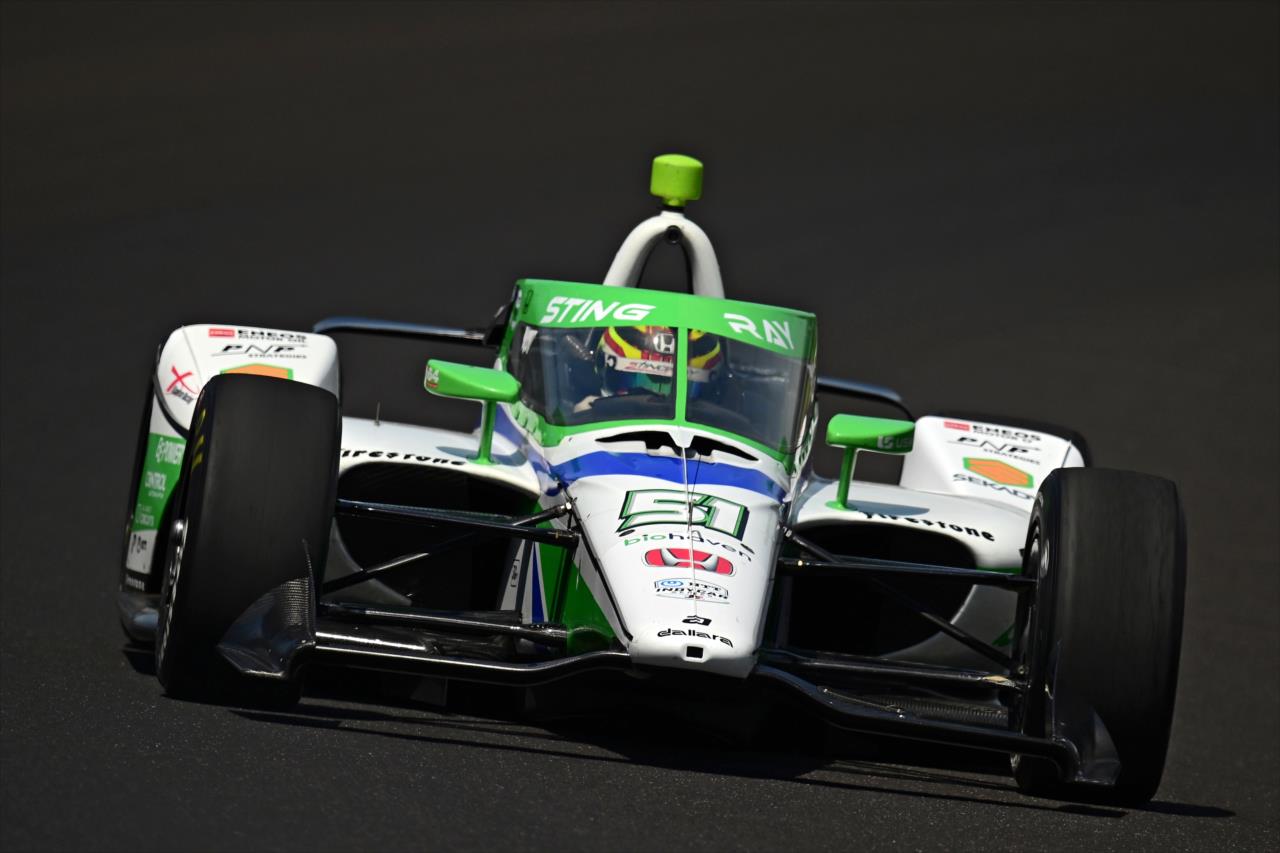 Sting Ray Robb on track for testing at Indianapolis. - Indianapolis 500 Open Test - By: Walt Kuhn -- Photo by: Walt Kuhn