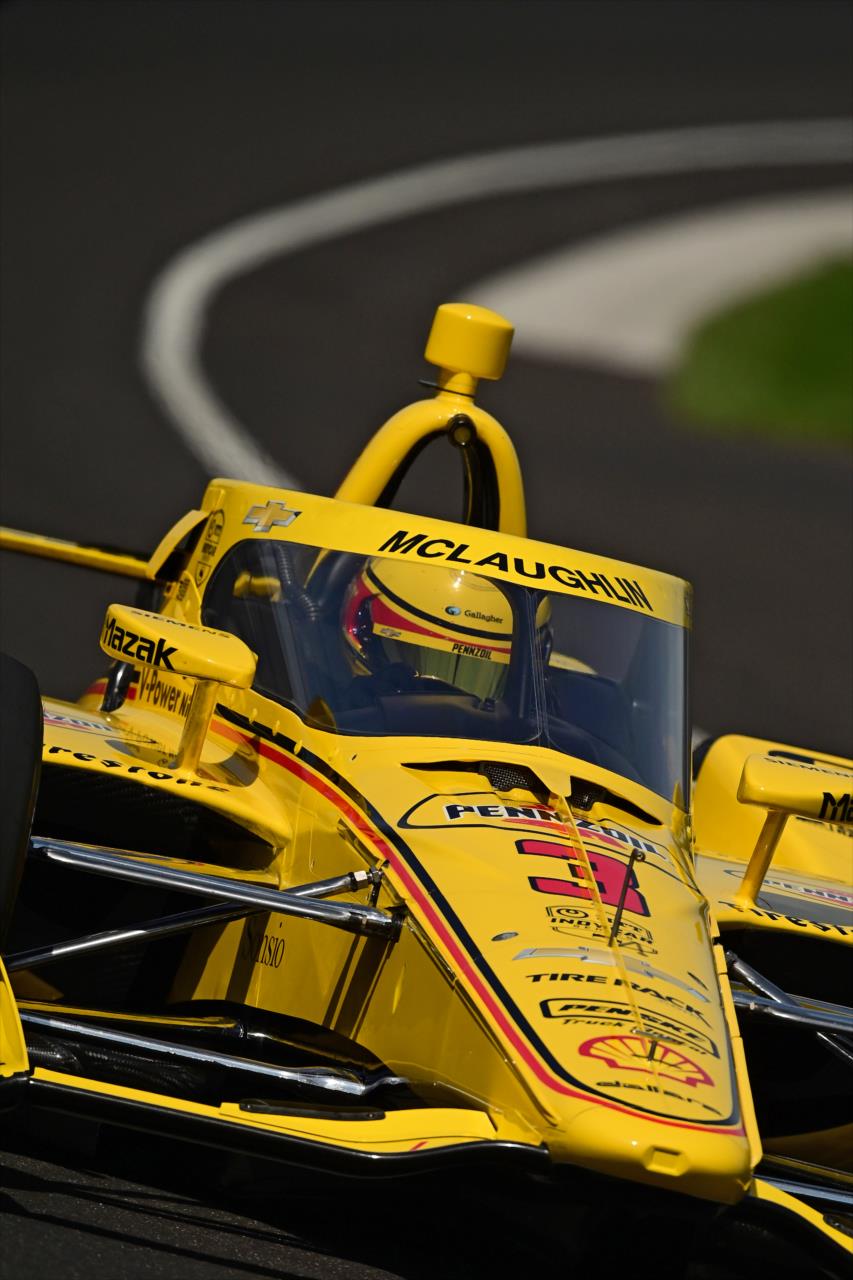 Scott McLaughlin on track at Indianapolis. - Indianapolis 500 Open Test - By: Walt Kuhn -- Photo by: Walt Kuhn