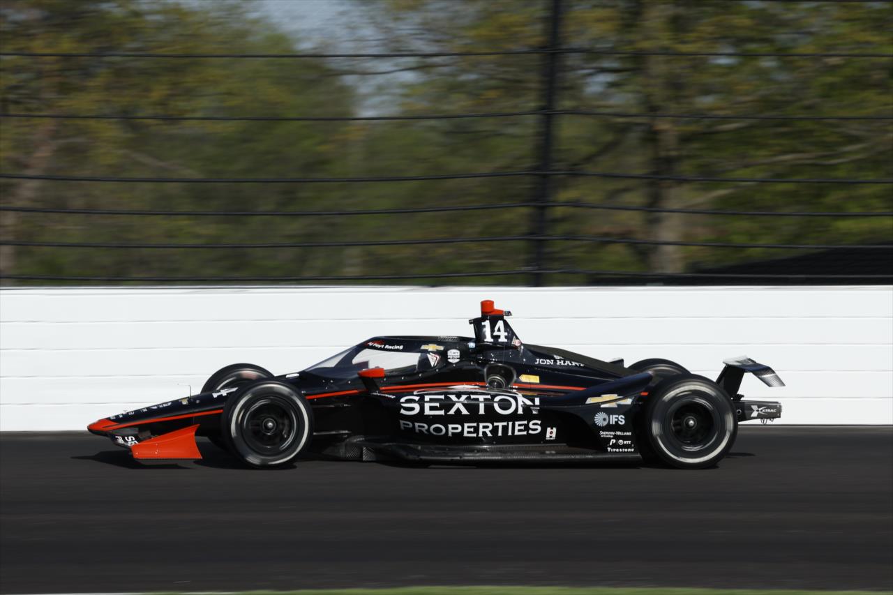 Santino Ferrucci testing at Indianapolis. - Indianapolis 500 Open Test - By: Chris Jones -- Photo by: Chris Jones