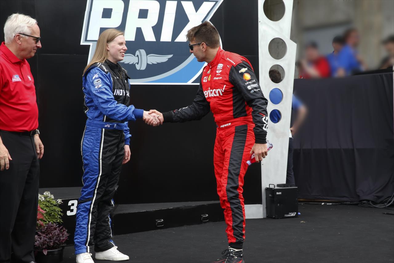 Will Power and Lilly King - GMR Grand Prix - By: Chris Jones -- Photo by: Chris Jones