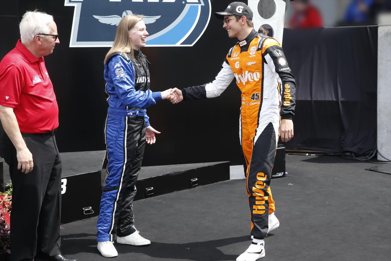 Lilly King and Christian Lundgaard - GMR Grand Prix - By: Chris Jones -- Photo by: Chris Jones