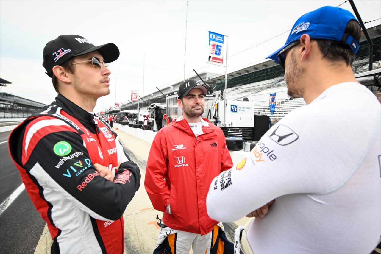 Christian Lundgaard, Jack Harvey and Graham Rahal - Indianapolis 500 Practice - By: James Black -- Photo by: James  Black