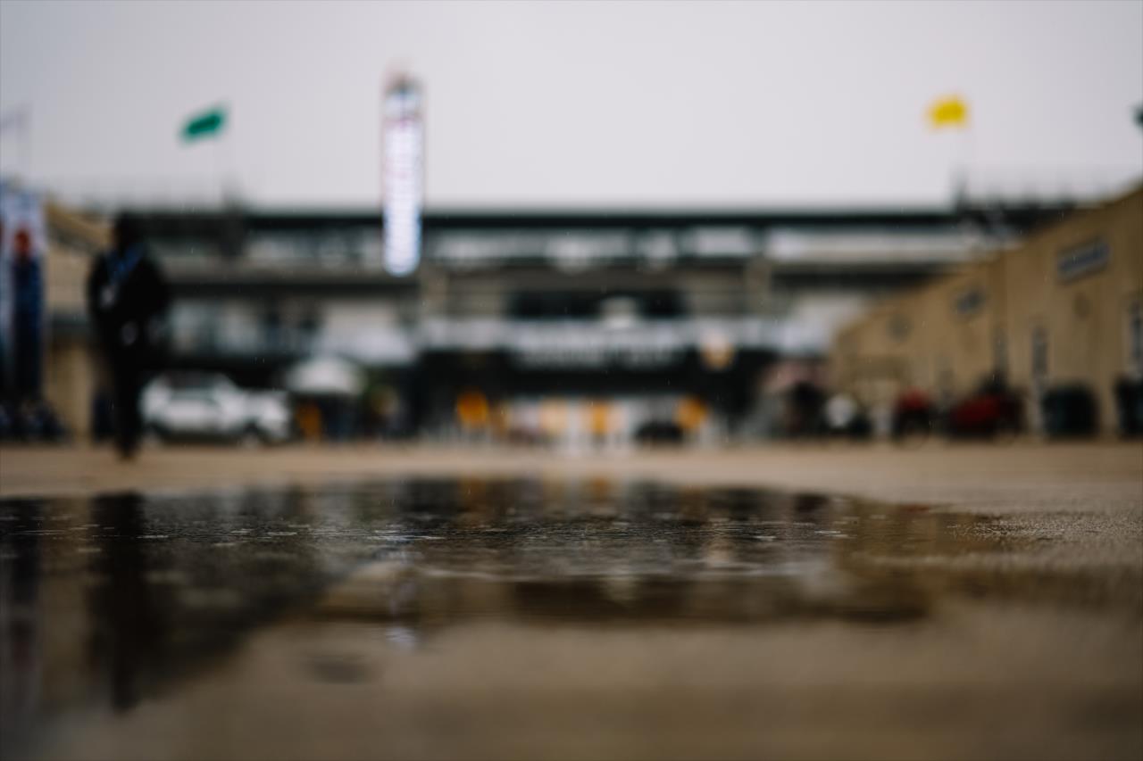Rain in Gasoline Alley - Indianapolis 500 Practice - By: Joe Skibinski -- Photo by: Joe Skibinski