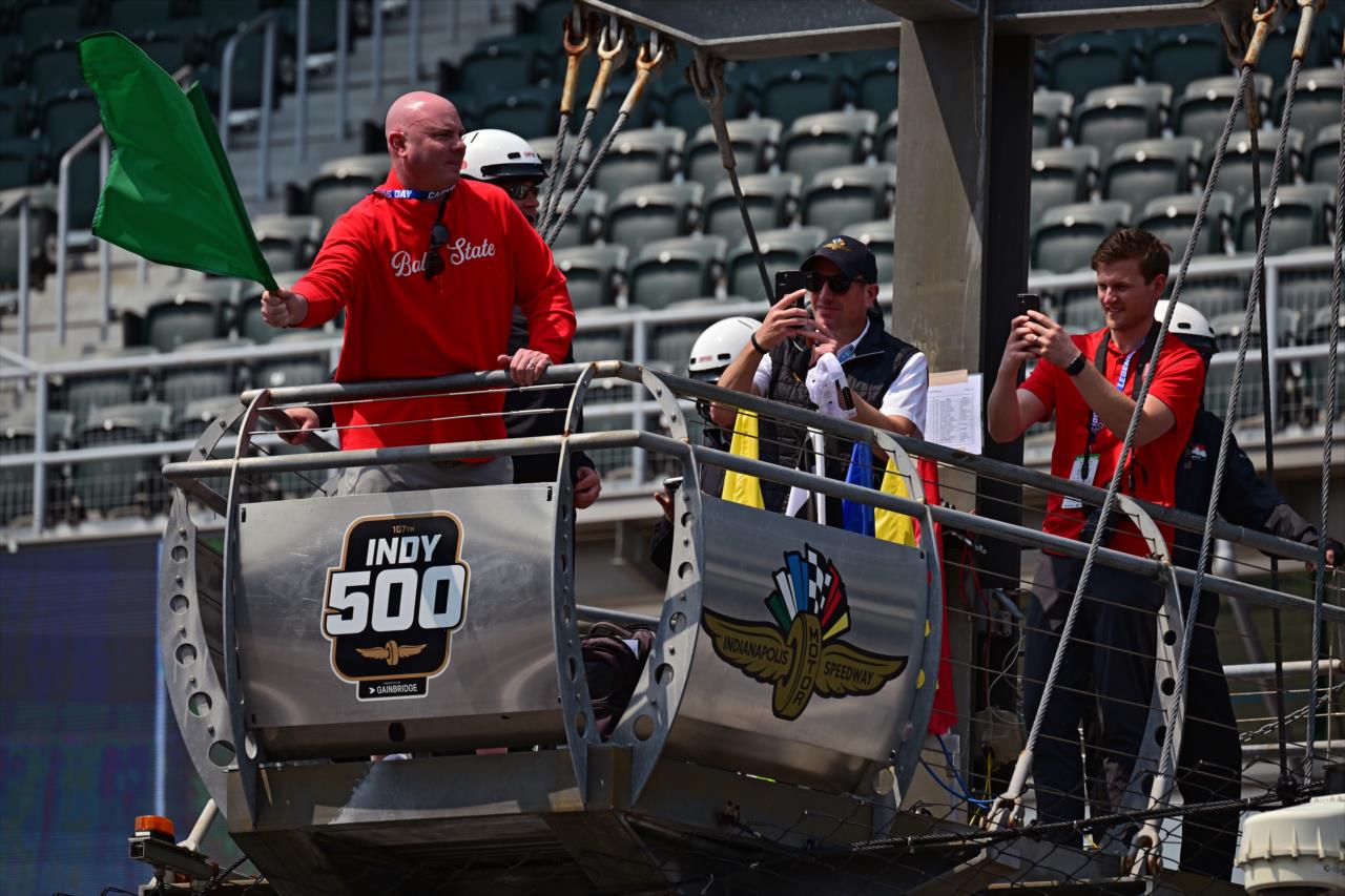 Ball State Basketball Coach Michael Lewis - Indianapolis 500 Practice - By: Chris Jones -- Photo by: Walt Kuhn