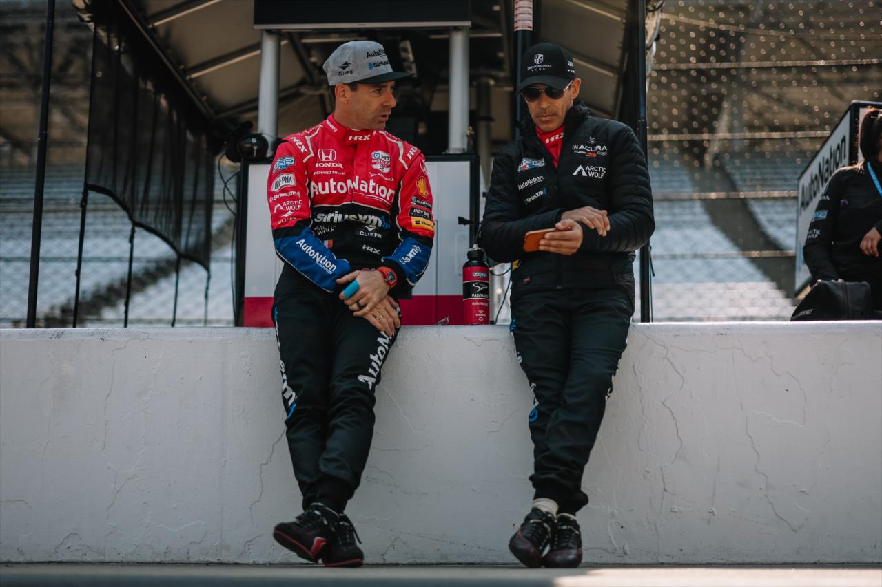 Simon Pagenaud and Helio Castroneves - Indianapolis 500 Practice - By: Joe Skibinski -- Photo by: Joe Skibinski