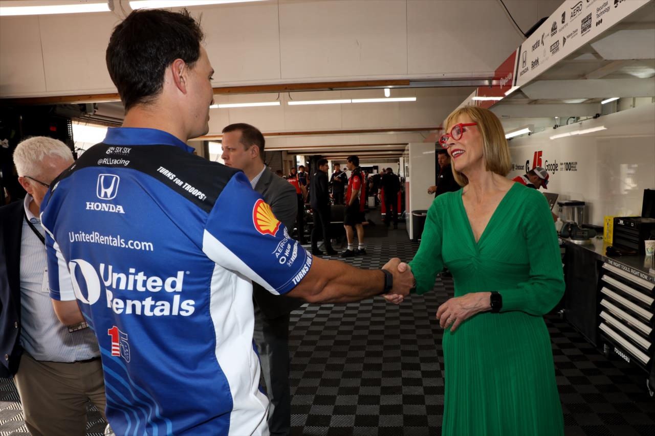 Lt. Governor Suzanne Crouch with Graham Rahal - Indianapolis 500 Practice - By: Joe Skibinski -- Photo by: Joe Skibinski