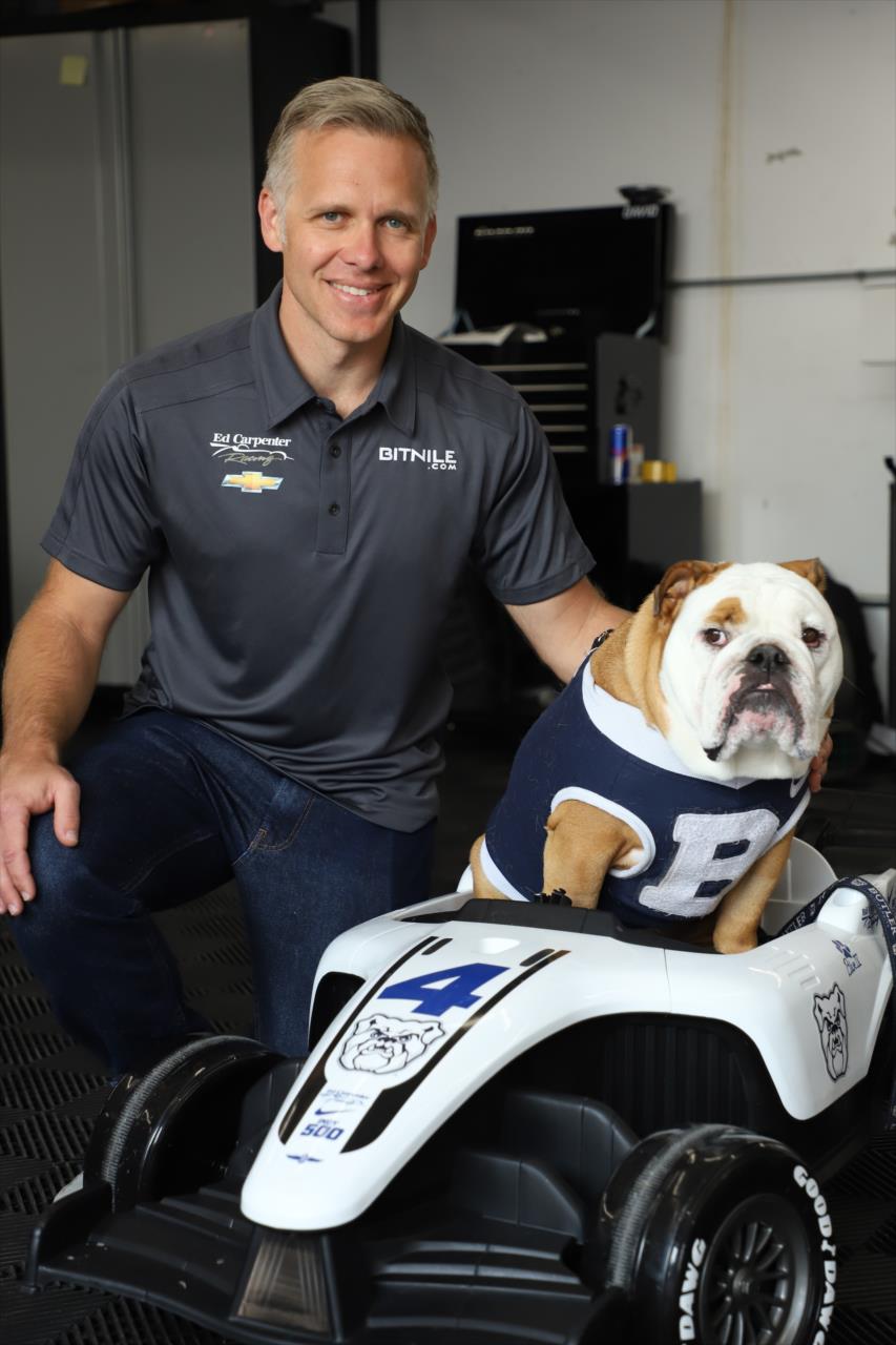 Ed Carpenter with Butler Blue - Indianapolis 500 Practice - By: Matt Fraver -- Photo by: Matt Fraver