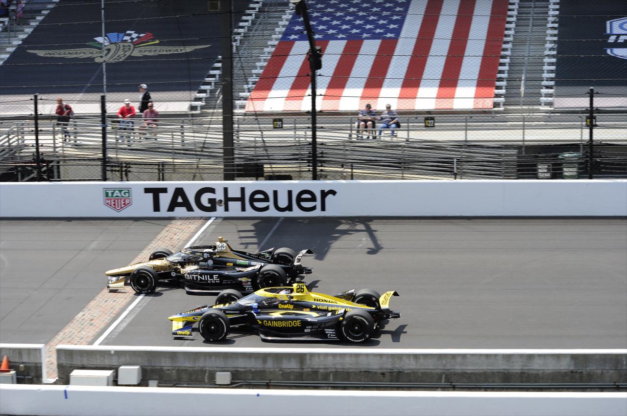 Conor Daly and Colton Herta - Indianapolis 500 Practice - By: Mike Young -- Photo by: Mike Young
