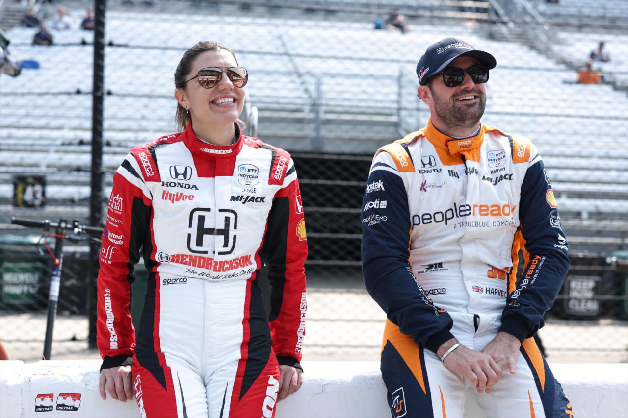 Katherine Legge and Jack Harvey - Indianapolis 500 Practice - By: Chris Owens -- Photo by: Chris Owens