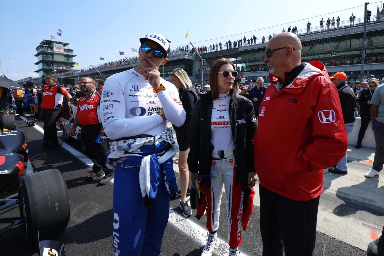 Graham Rahal, Katherine Legge, and Bobby Rahal - Indianapolis 500 Qualifying Day 1 - By: Chris Jones -- Photo by: Chris Jones