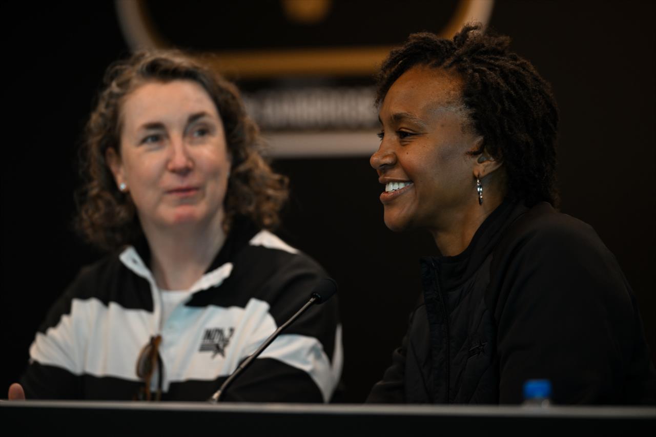 Honorary Starters Tamika Catchings and Mel Raines - PPG Presents Armed Forces Qualifying - By: Dana Garrett -- Photo by: James  Black