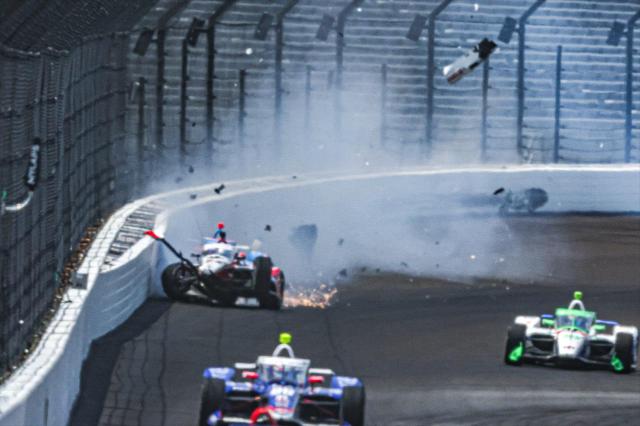 Stefan Wilson and Katherine Legge Incident - Indianapolis 500 Practice - By: Chris Owens -- Photo by: Chris Owens