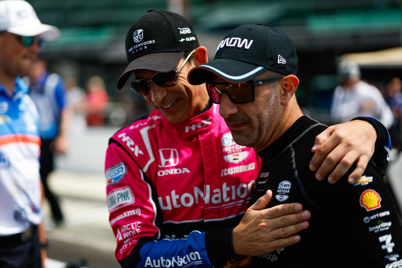 Helio Castroneves and Tony Kanaan - Indianapolis 500 Practice - By: Joe Skibinski -- Photo by: Joe Skibinski