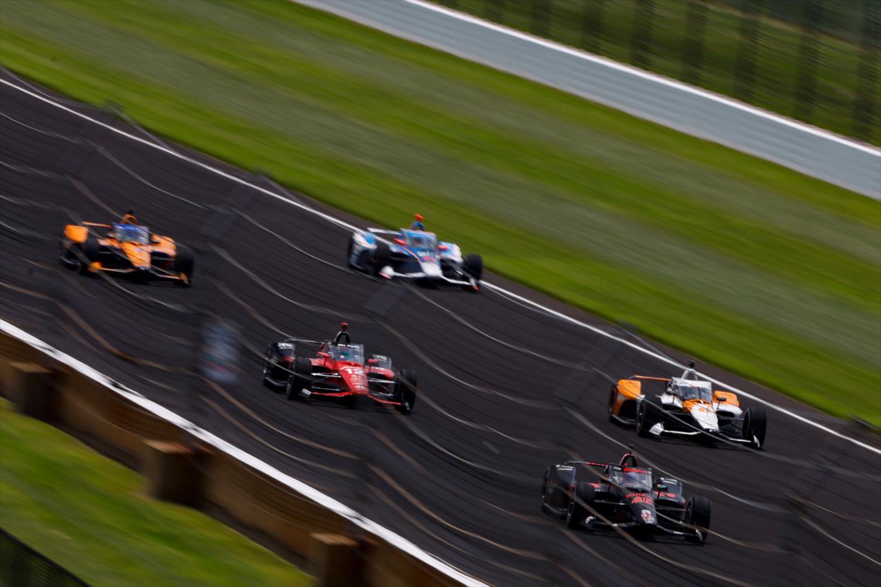 Will Power, Christian Lundgaard and Felix Rosenqvist - Indianapolis 500 Practice - By: Joe Skibinski -- Photo by: Joe Skibinski