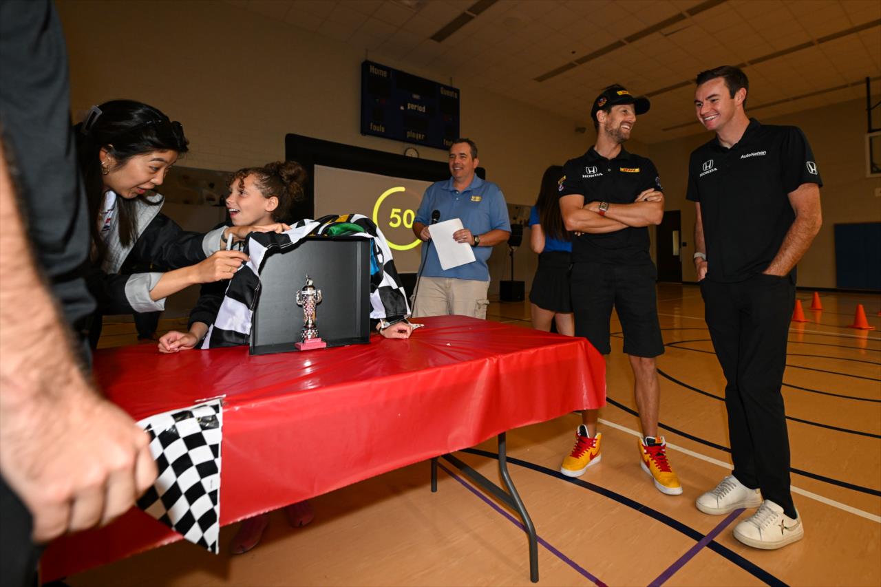 Romain Grosjean and Kyle Kirkwood - Indianapolis 500 Community Day - By: James Black -- Photo by: James  Black
