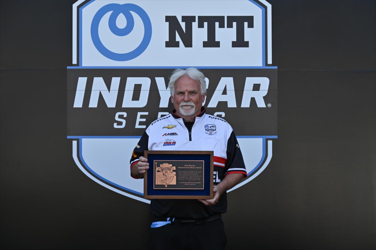 Greg Senerius, the 2023 Clint Brawner Award winner for Abel Motorsports - Miller Lite Carb Day - By: Dana Garrett -- Photo by: Dana Garrett
