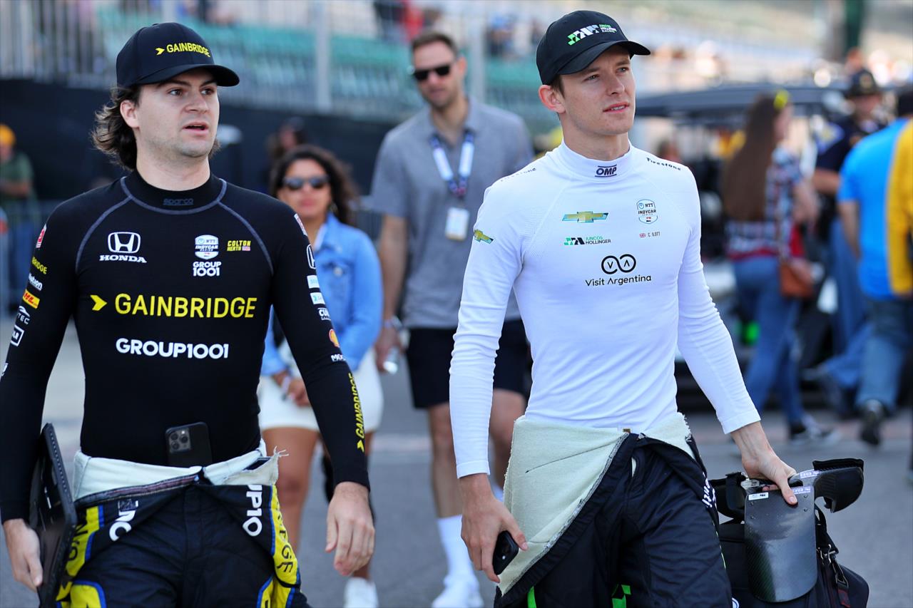 Colton Herta and Callum Ilott - Miller Lite Carb Day - By: Paul Hurley -- Photo by: Paul Hurley