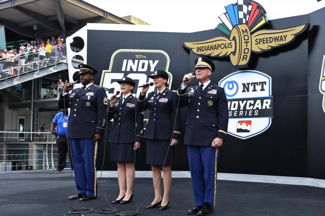 Military perfomance - 107th Running of the Indianapolis 500 Presented By Gainbridge - By: Chris Jones -- Photo by: Chris Jones